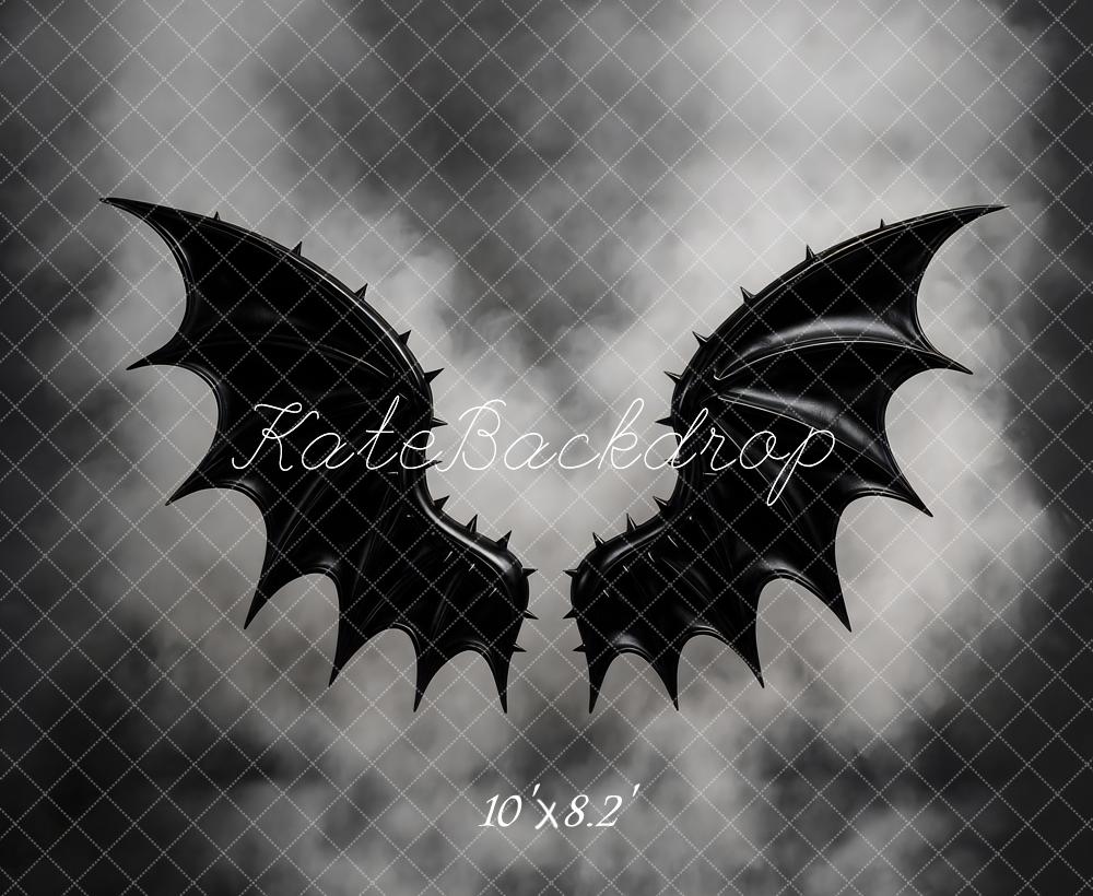 Kate Halloween Ailes Chauve-Souris Noir Toile de fond conçue par Mini MakeBelieve - Kate Backdrop FR