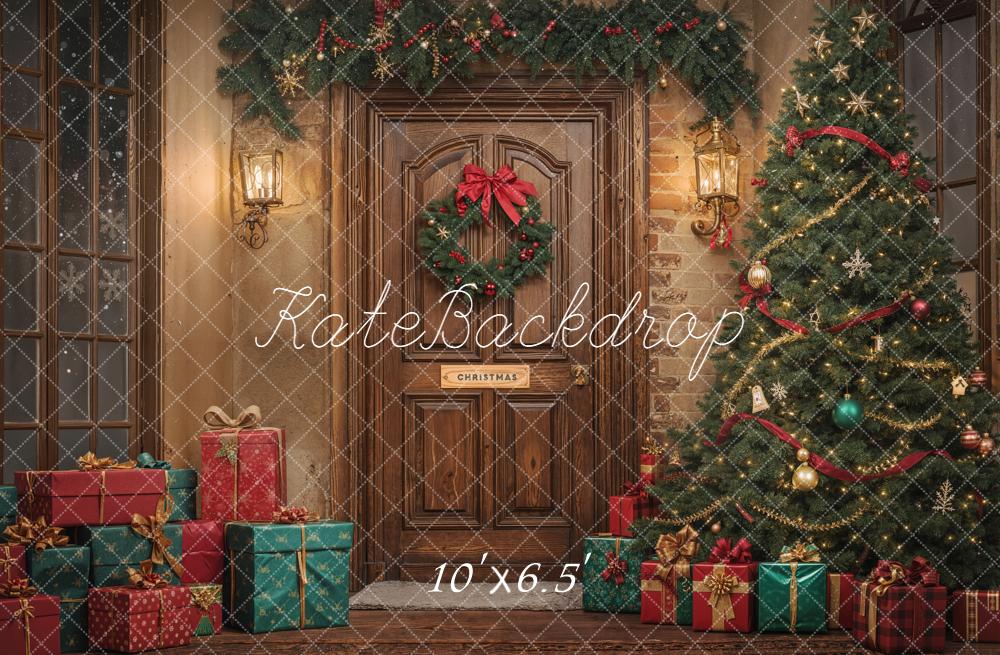 Kate Sapin de Noël Porte Cadeaux Lumière Toile de fond conçue par Emetselch - Kate Backdrop FR
