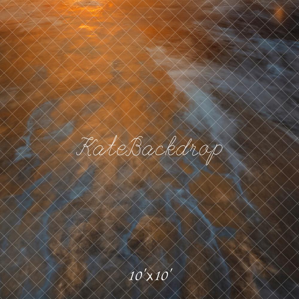 Kate Lumière Reflet Orange Sol Toile de fond conçue par Emetselch - Kate Backdrop FR