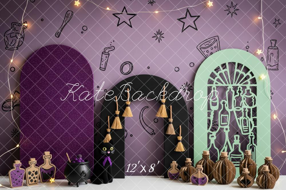 Kate Halloween Potions Arches Étoiles Toile de fond conçue par Patty Roberts