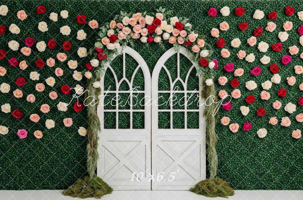 Kate Saint Valentin Arche Fleurs Porte Toile de fond en Polar conçue par Patty Roberts