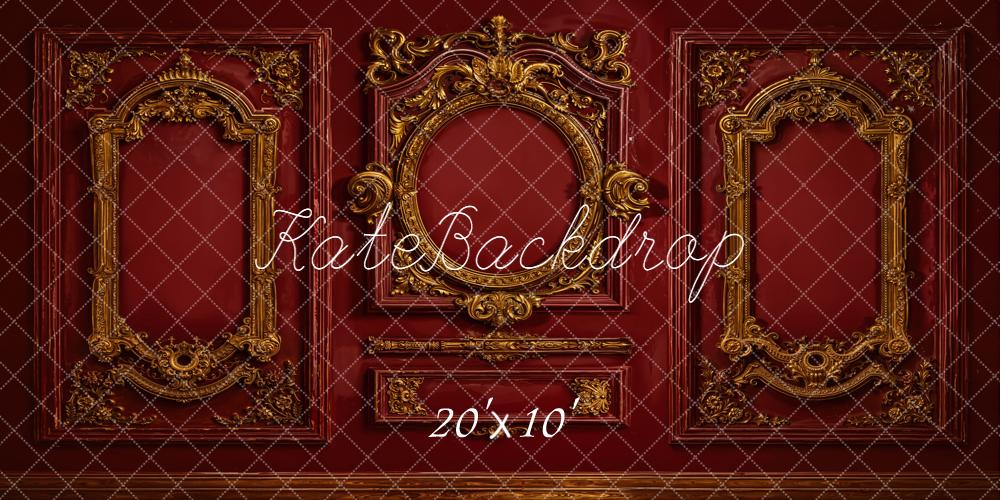 FLASH #1 Kate Mur Baroque Vintage Ornements Rouge Toile de fond conçue par Emetselch