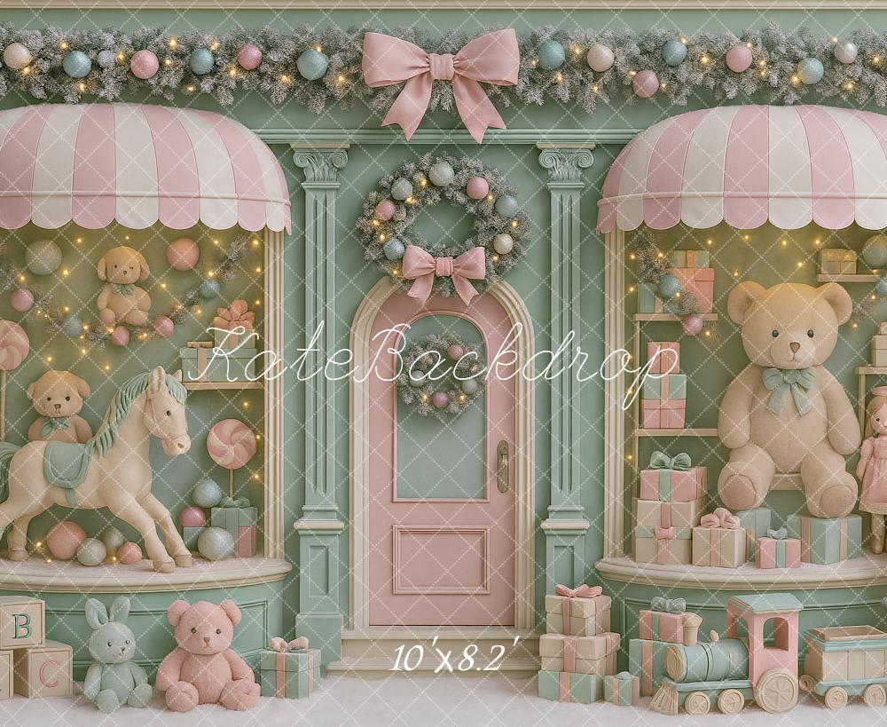 Kate Noël Vitrine Jouets Pastel Toile de fond conçue par Ashley Paul
