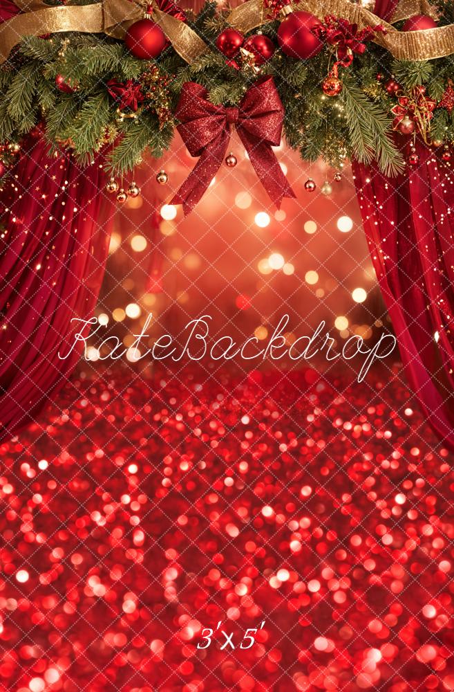 Kate Noël Guirlande Rouge Or Toile de fond conçue par Emetselch