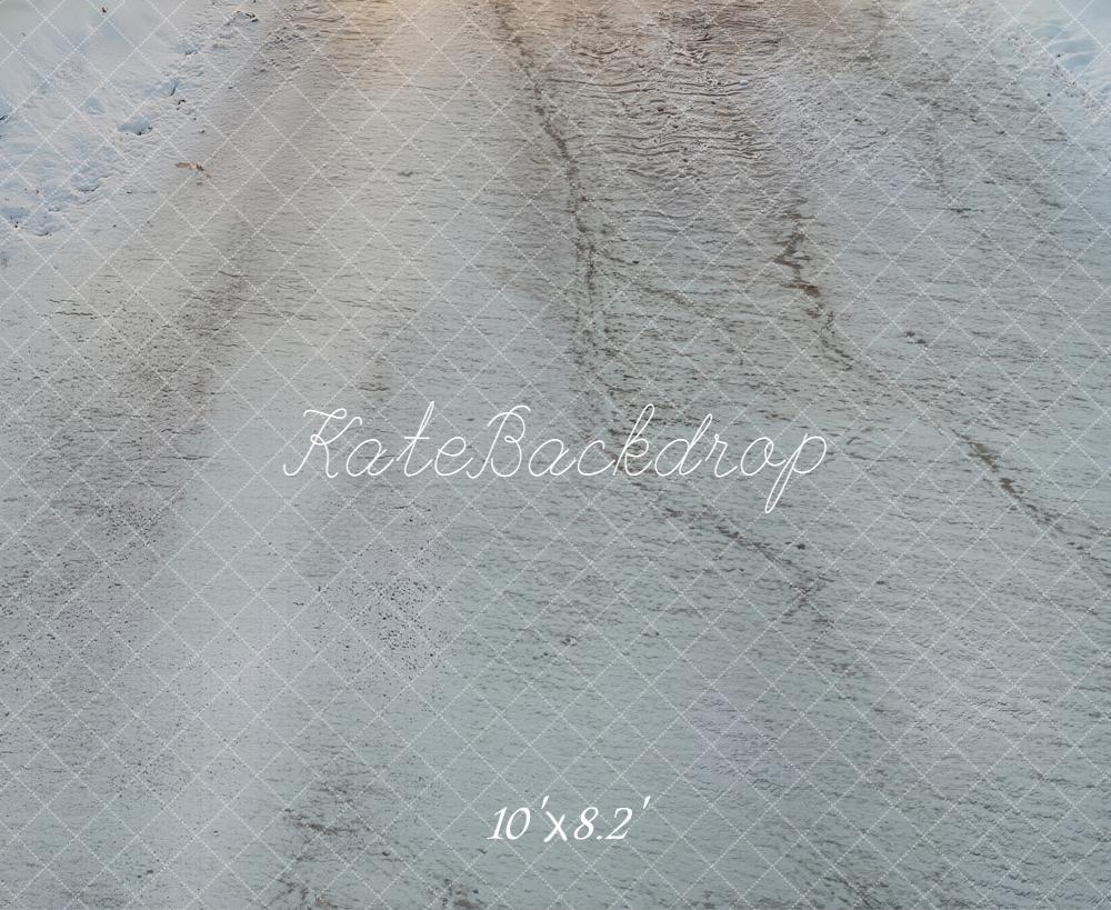 Kate Chemin Neige Blanc Texture Sol Toile de fond conçue par Kate Image - Kate Backdrop FR