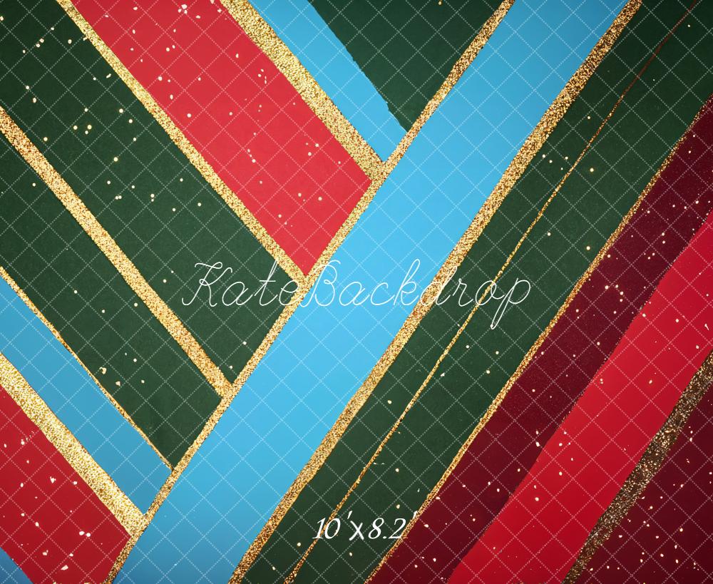 Kate Abstrait Rayures Doré Coloré Toile de fond conçue par Emetselch - Kate Backdrop FR