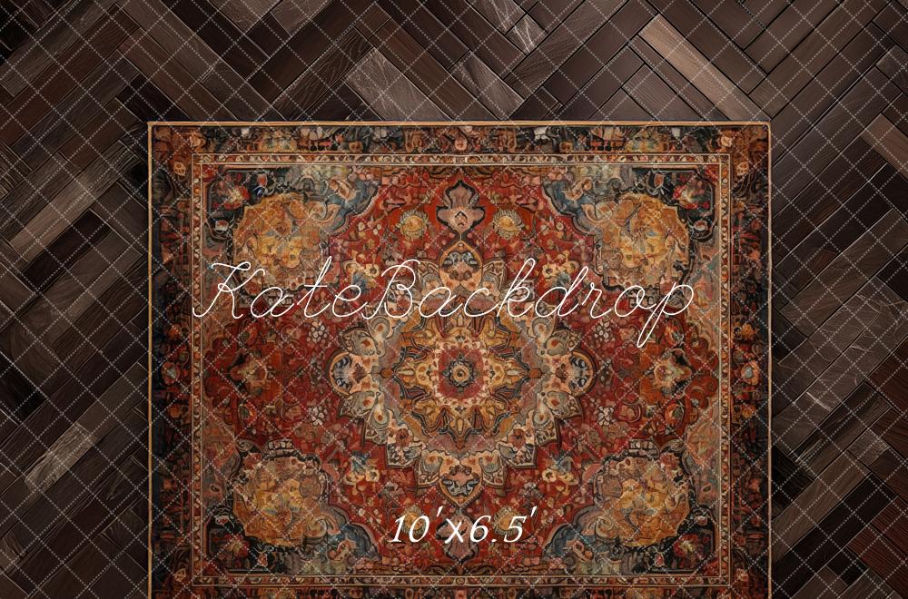 Kate Bois Tapis Oriental Sol Toile de fond conçue par Mandy Ringe