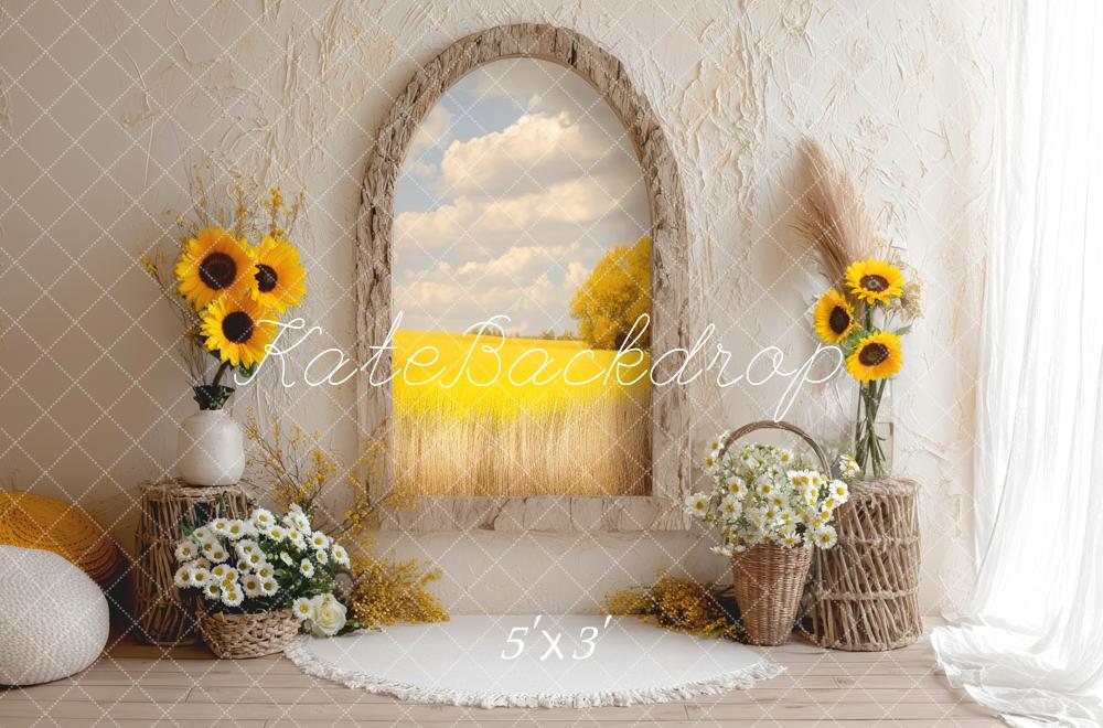 Kate Automne Arche Tournesols Fleurs Toile de fond conçue par Mini MakeBelieve - Kate Backdrop FR