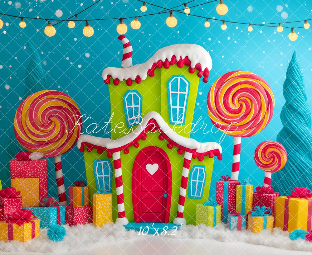Kate Noël Maison Bonbons Cadeaux Toile de fond conçue par Patty Roberts