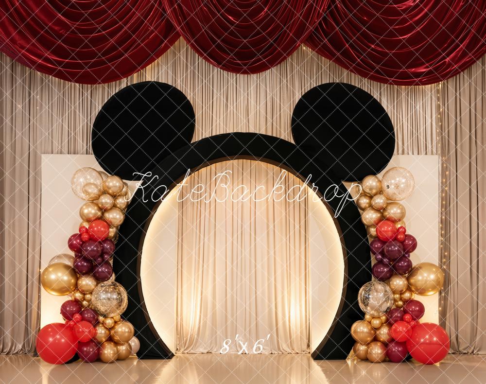 Kate Anniversaire Enfant Ballons Rideaux Toile de fond en Polar conçue par Emetselch