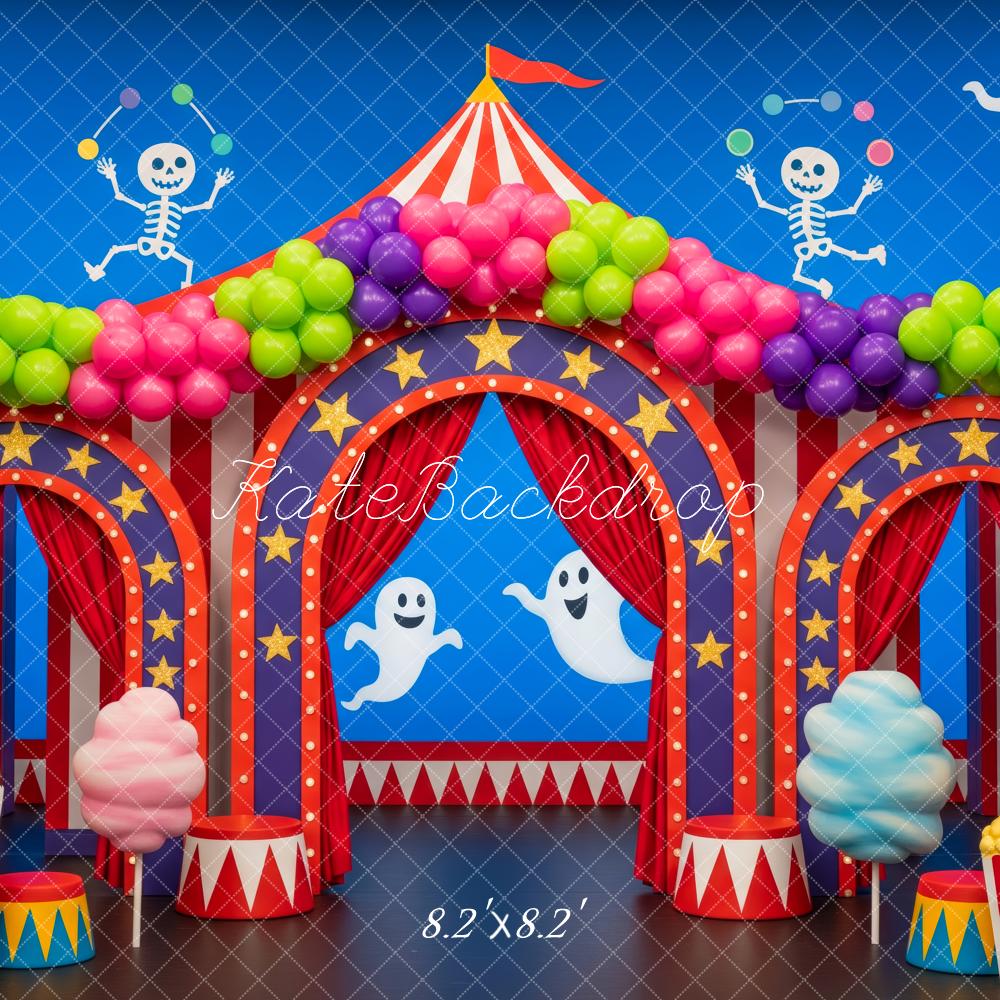 Kate Cirque Halloween Fantômes Ballons Toile de fond conçue par Patty Roberts