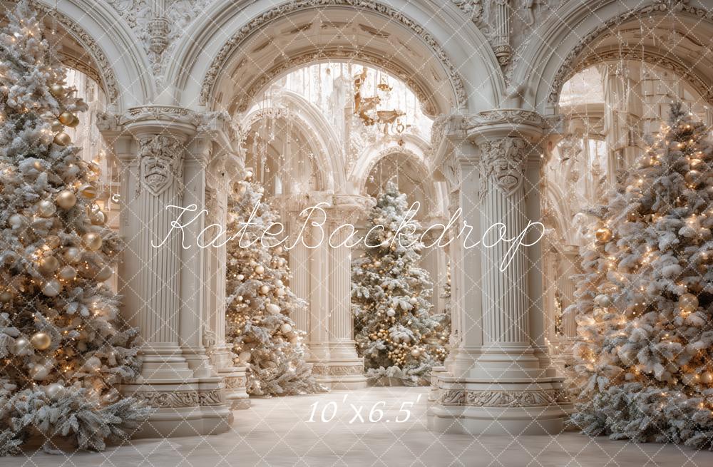 Kate Noël Château Rétro Blanc Arche Toile de fond conçue par Ashley Paul