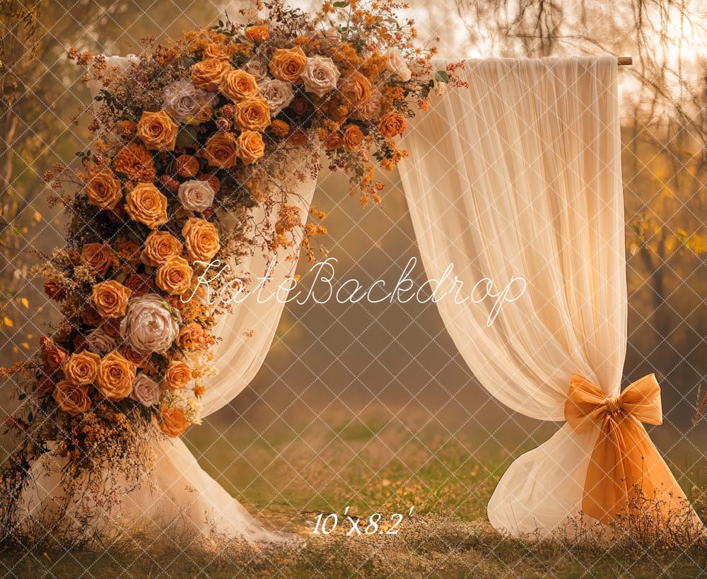 Kate Mariage Arche Rideau Fleurs Toile de fond conçue par Emetselch - Kate Backdrop FR