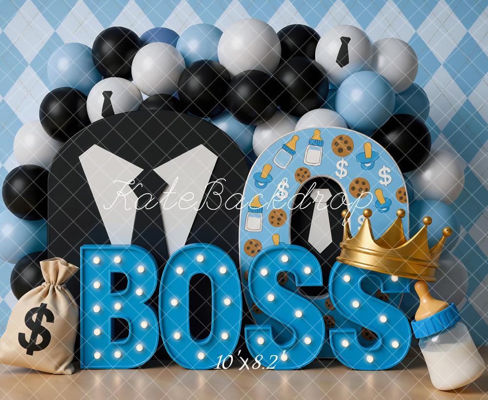 Kate Anniversaire Boss Ballons Costume Toile de fond conçue par Mini MakeBelieve - Kate Backdrop FR