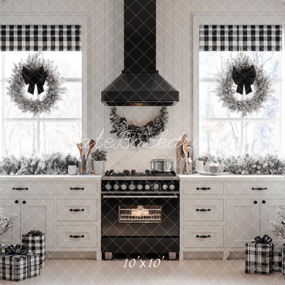 Kate Noël Cuisine Sapins Cadeaux Toile de fond conçue par Ashley Paul