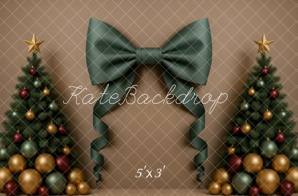 Kate Noël Sapins Boules Nœud Toile de fond conçue par Patty Roberts