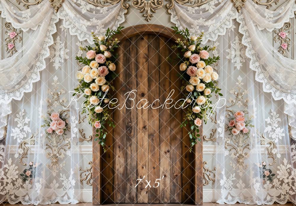 Kate Fleurs Arche Mariage Rideaux Toile de fond conçue par Mini MakeBelieve - Kate Backdrop FR