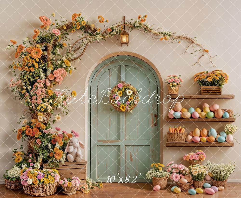 Kate Pâques Porte Fleurs Œufs Pastel Toile de fond conçue par Emetselch