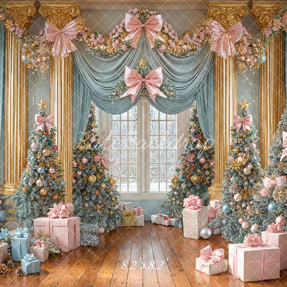 Kate Noël Arbre Cadeaux Rétro Ornements Toile de fond conçue par Emetselch - Kate Backdrop FR