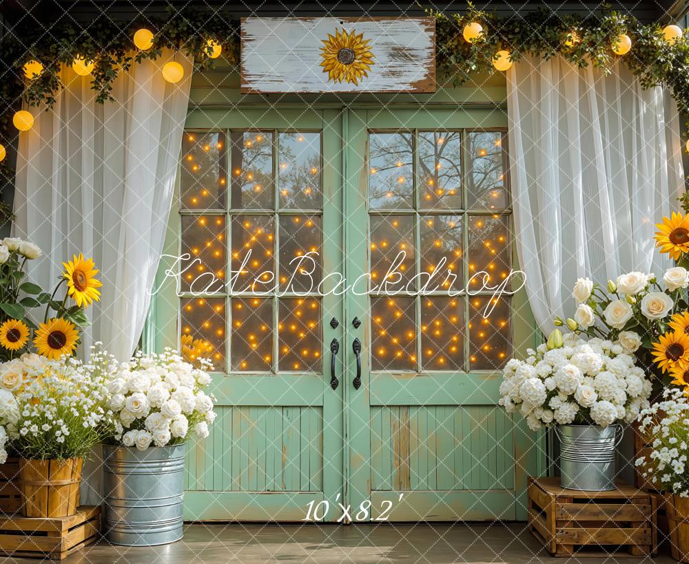 Kate Automne Fleurs Porte Lumières Toile de fond conçue par Mini MakeBelieve