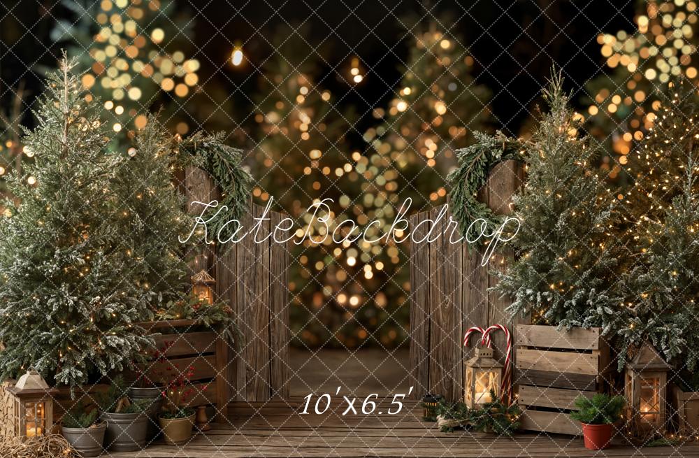Kate Sapins de Noël Bokeh Lumière Toile de fond conçue par Emetselch - Kate Backdrop FR