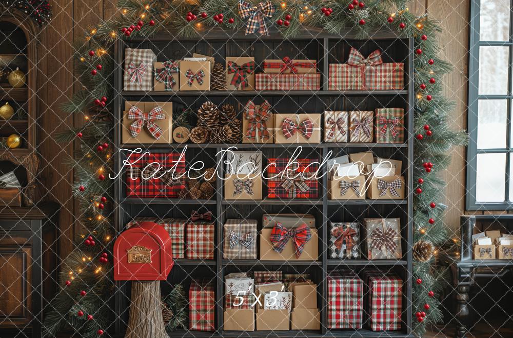 Kate Noël Cadeaux Boîte aux Lettres Toile de fond conçue par Mini MakeBelieve - Kate Backdrop FR
