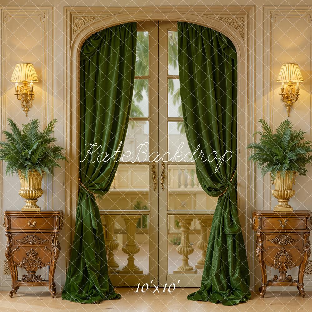 Kate Chambre Classique Porte Rideaux Plantes Toile de fond conçue par Emetselch - Kate Backdrop FR