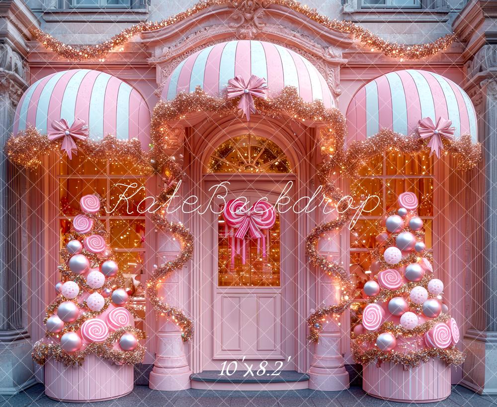 Kate Noël Rose Magasin Bonbons Toile de fond conçue par Mini MakeBelieve - Kate Backdrop FR