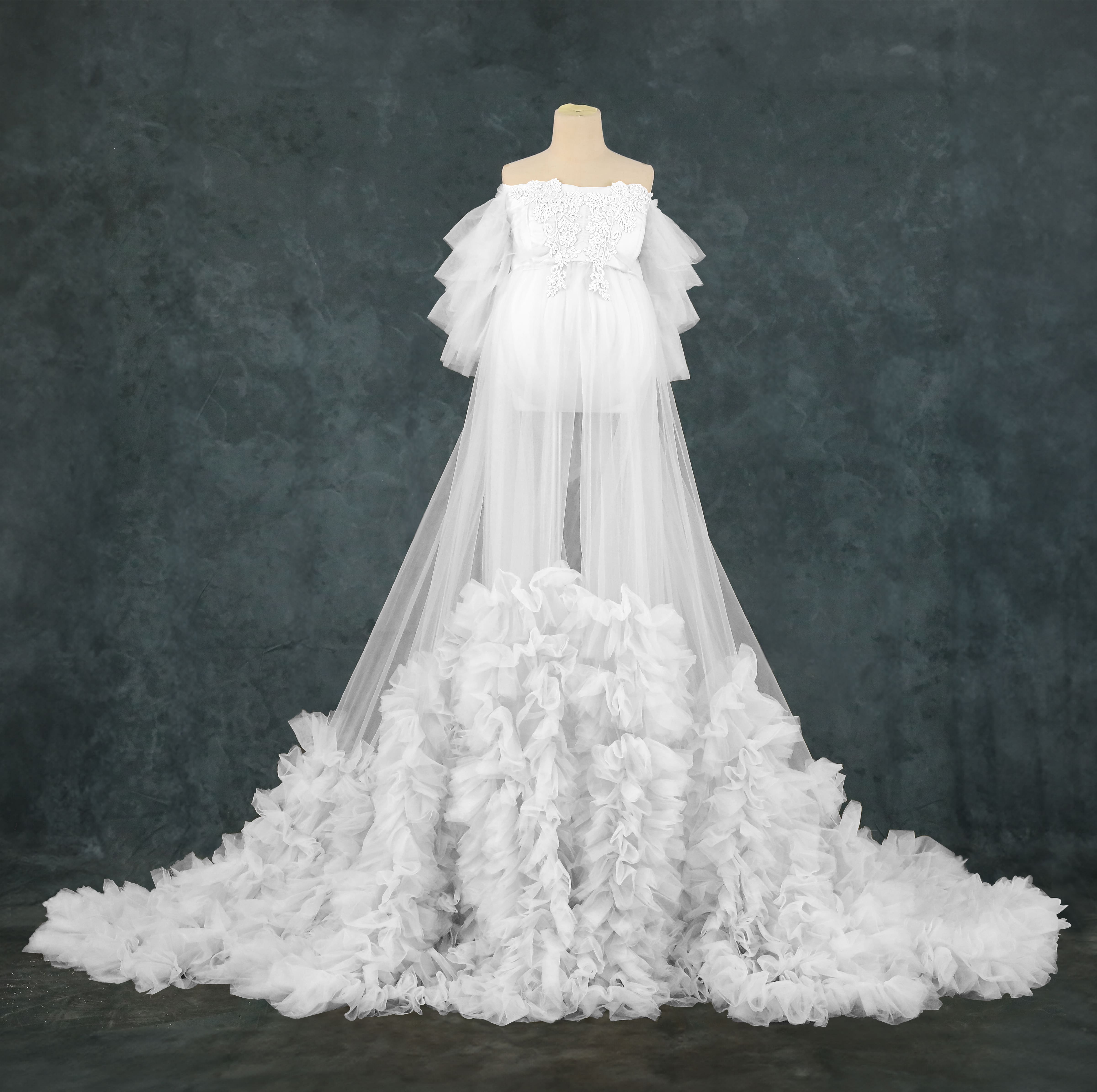 Kate Sans bretelles Maille Longue Robe de Grossesse pour Séance Photo - Kate Backdrop FR
