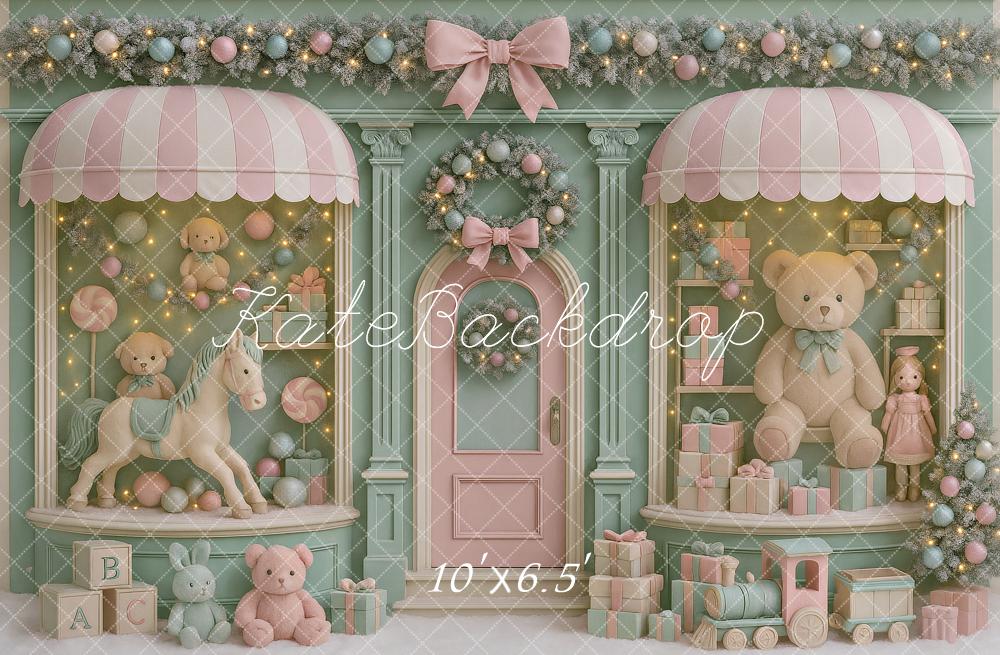 Kate Noël Vitrine Jouets Pastel Toile de fond conçue par Ashley Paul