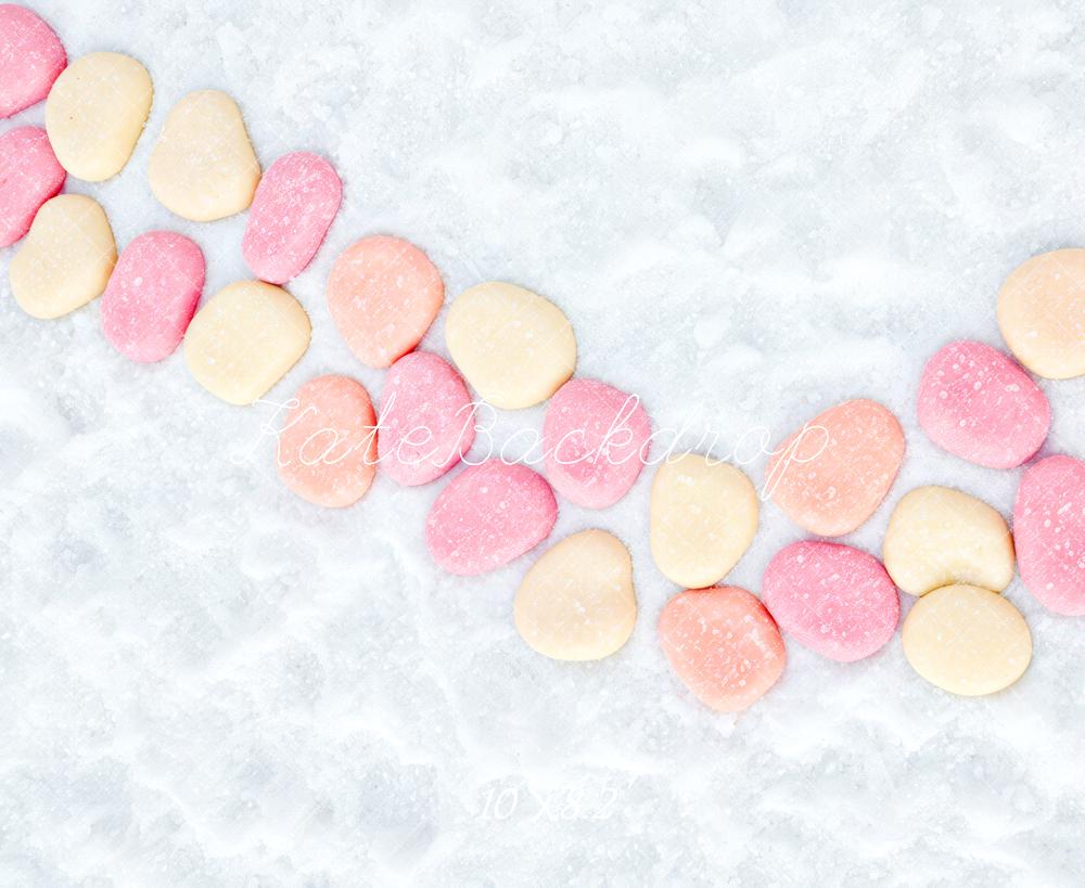 Kate Pavés Pastel Neige Chemin Sol Toile de fond conçue par Patty Roberts