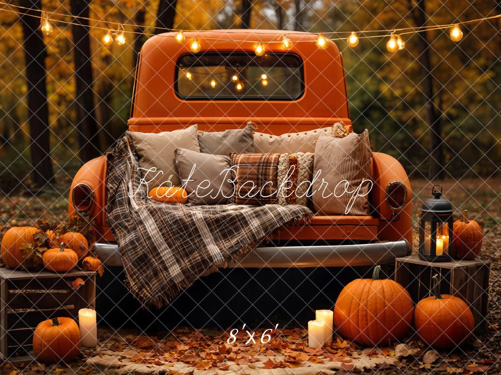 Kate Automne Camion Citrouilles Forêt Toile de fond conçue par Emetselch - Kate Backdrop FR