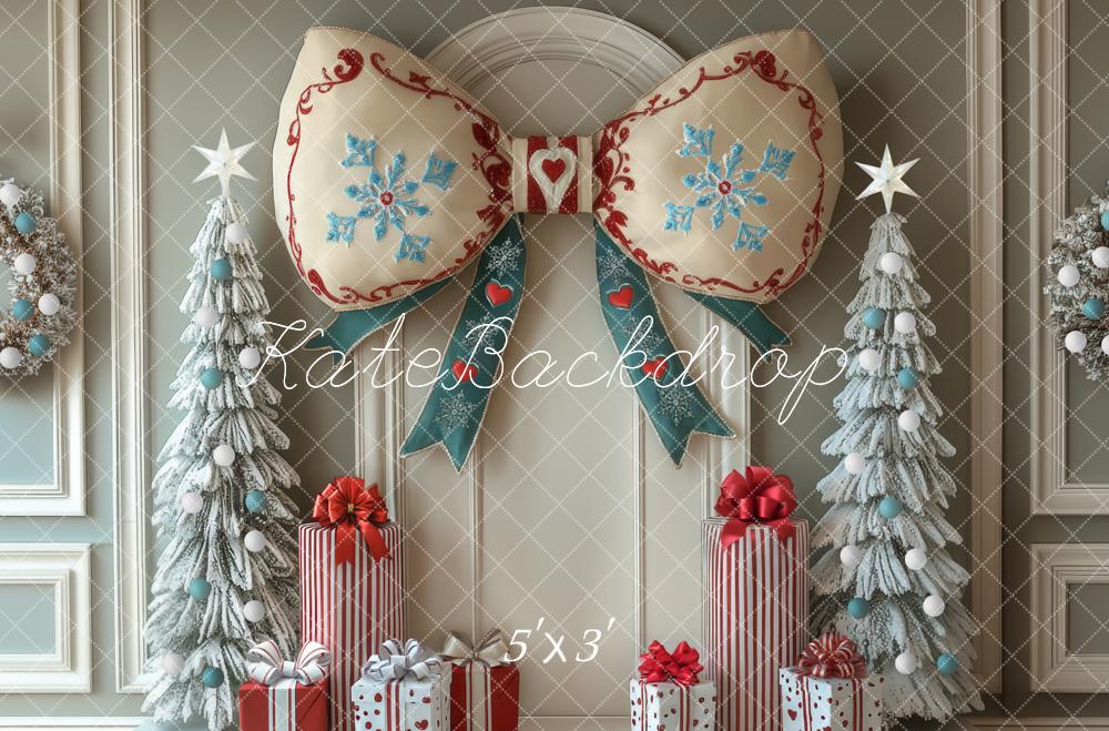 Kate Noël Mur Rétro Nœud Cadeaux Toile de fond conçue par Mini MakeBelieve