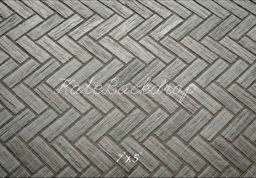 Kate Bois Parquet Gris Sol Toile de fond conçue par Mini MakeBelieve - Kate Backdrop FR