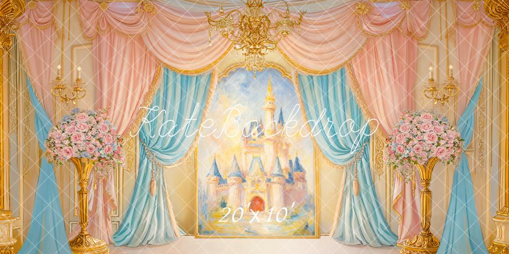 Kate Princesse Château Fleurs Rideaux Toile de fond conçue par Emetselch