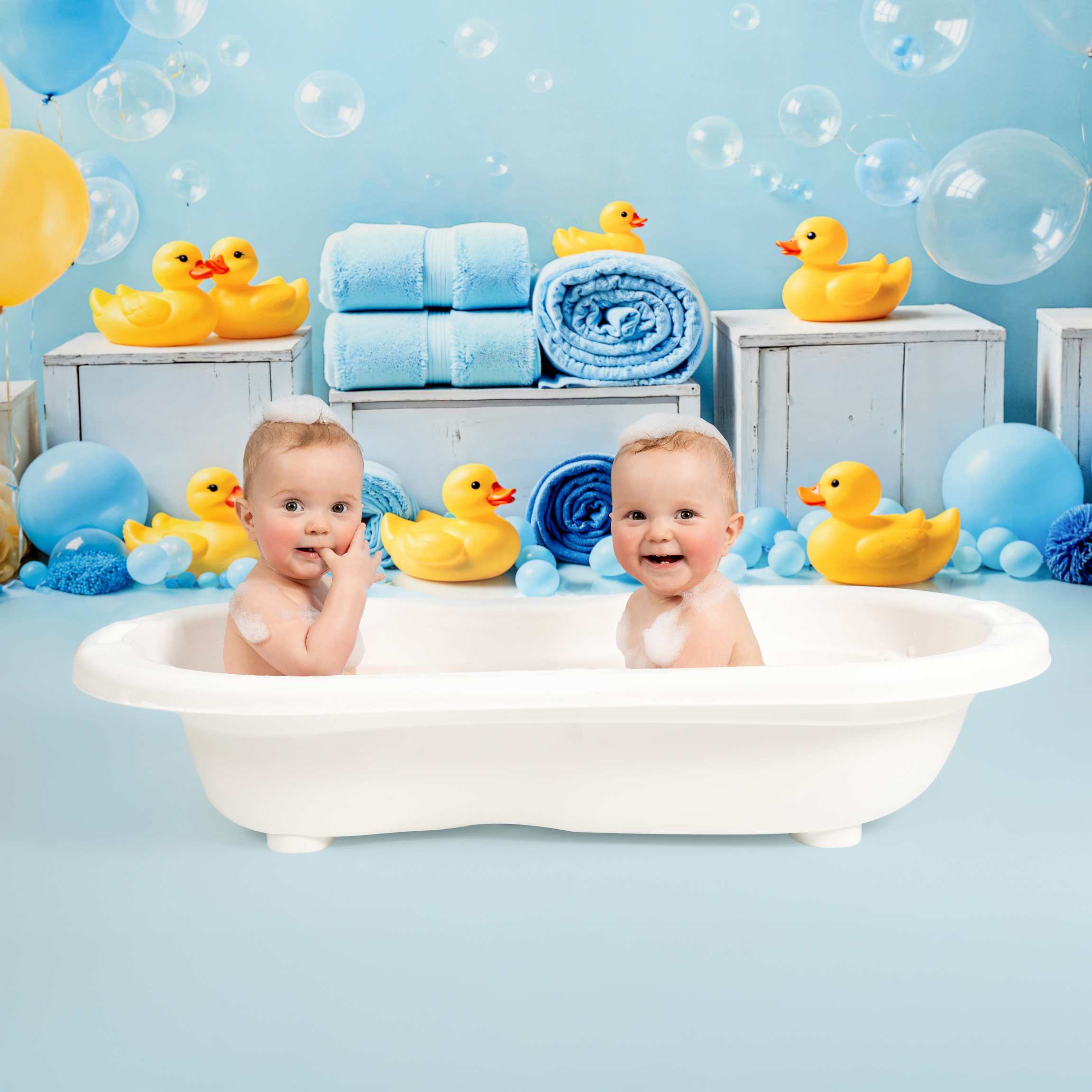 Kate Cake smash Canard Ballon Douche Toile de fond en Laine conçue par Emetselch - Kate Backdrop FR