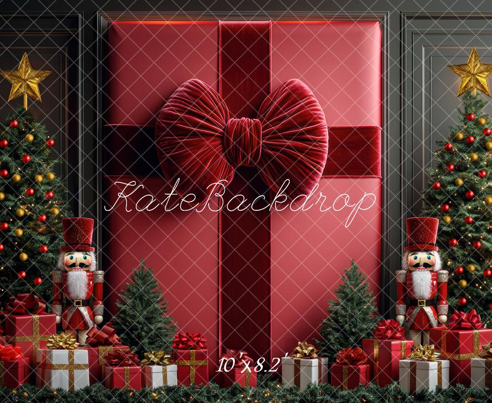 Kate Sapin de Noël Cadeaux Casse-Noisette Toile de fond conçue par Mini MakeBelieve - Kate Backdrop FR