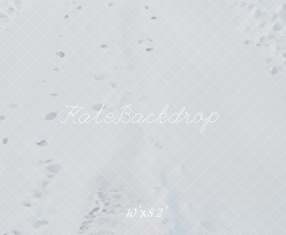 Kate Neige Empreintes Blanc Hiver Sol Toile de fond conçue par Emetselch