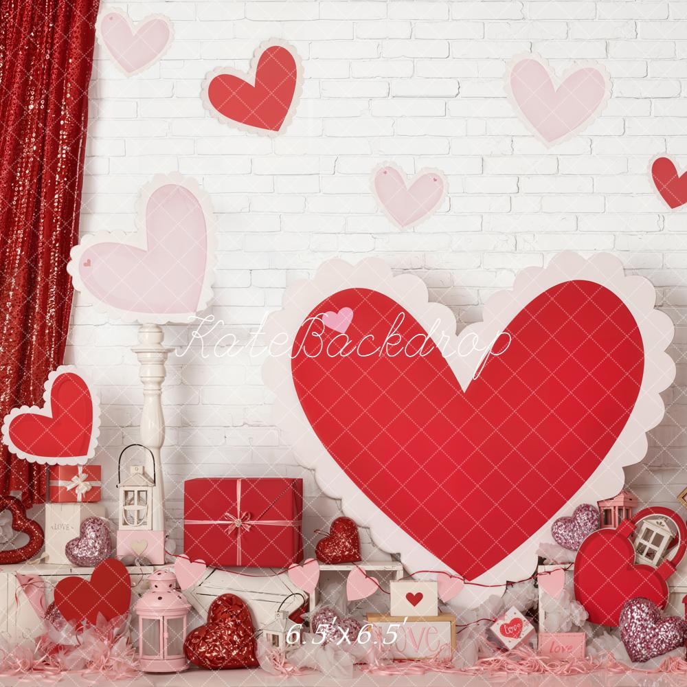 Kate La Saint Valentin Cœurs Cadeaux Rouge Toile de fond conçue par Emetselch - Kate Backdrop FR