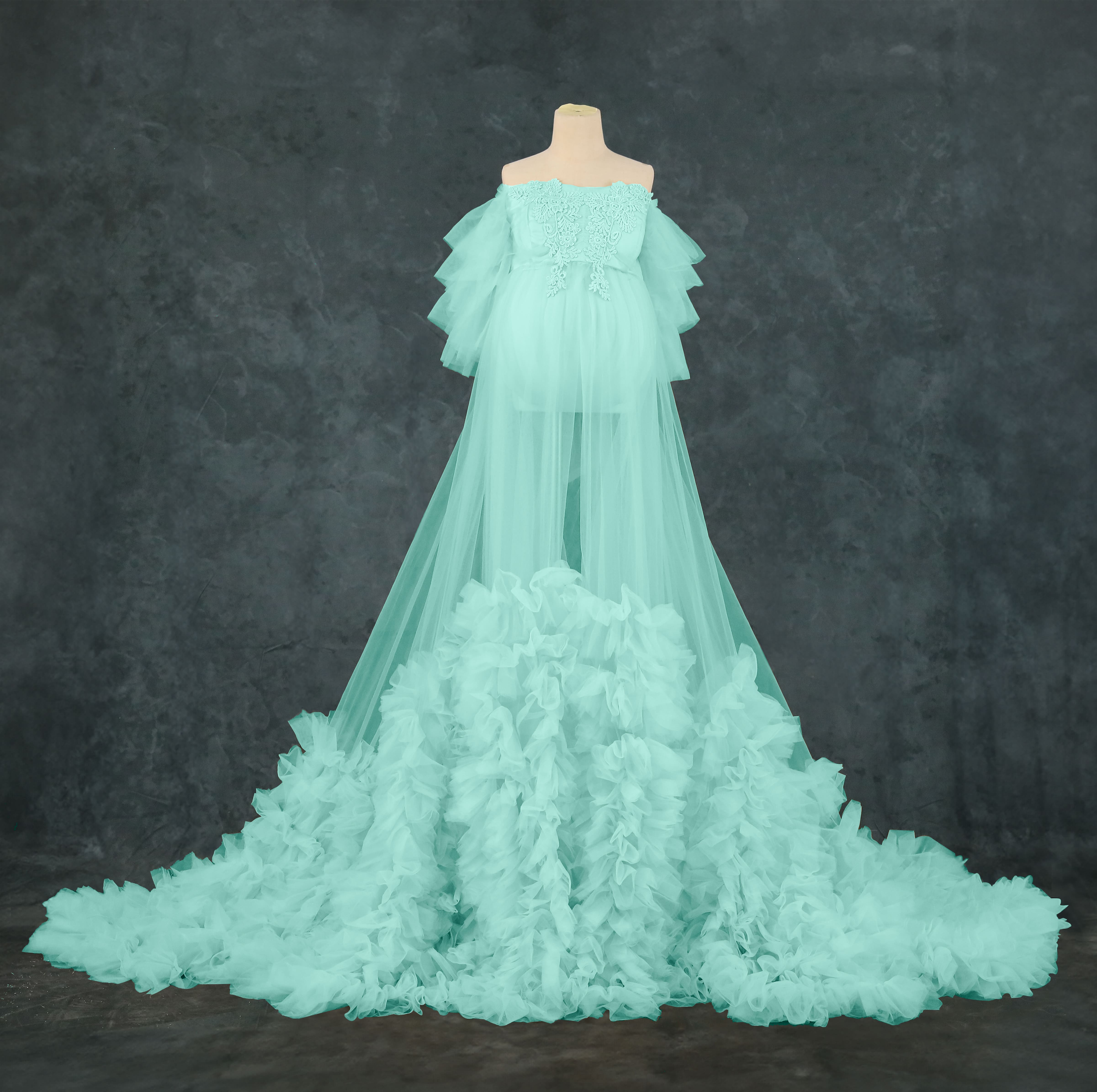 Kate Sans bretelles Maille Longue Robe de Grossesse pour Séance Photo - Kate Backdrop FR