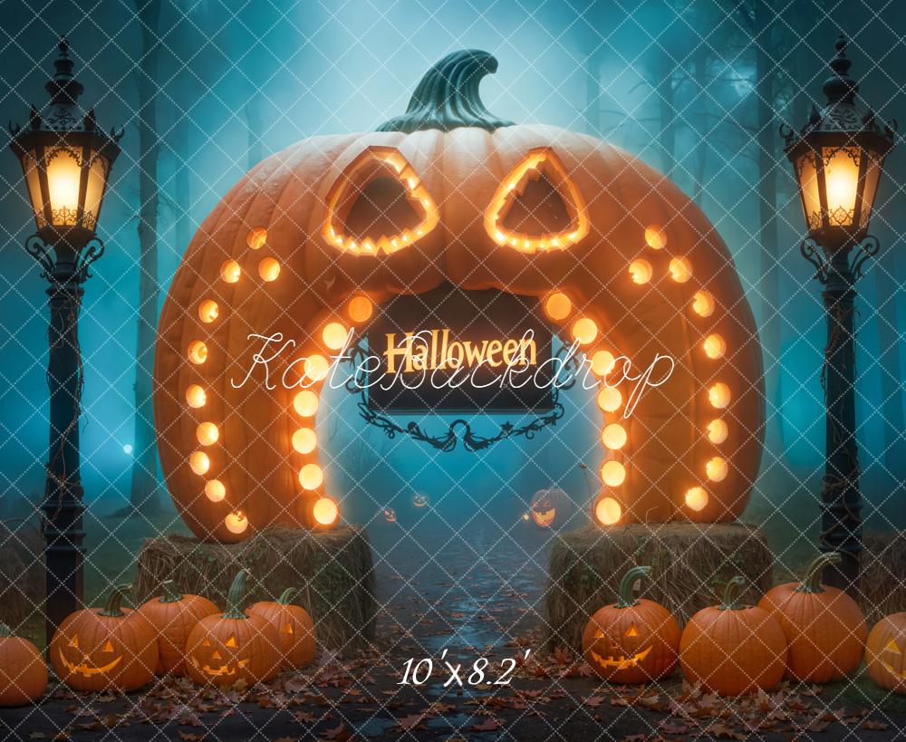 Kate Halloween Citrouille Arche Lampadaires Toile de fond conçue par Emetselch - Kate Backdrop FR