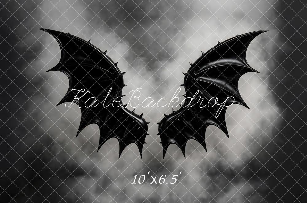 Kate Halloween Ailes Chauve-Souris Noir Toile de fond conçue par Mini MakeBelieve - Kate Backdrop FR