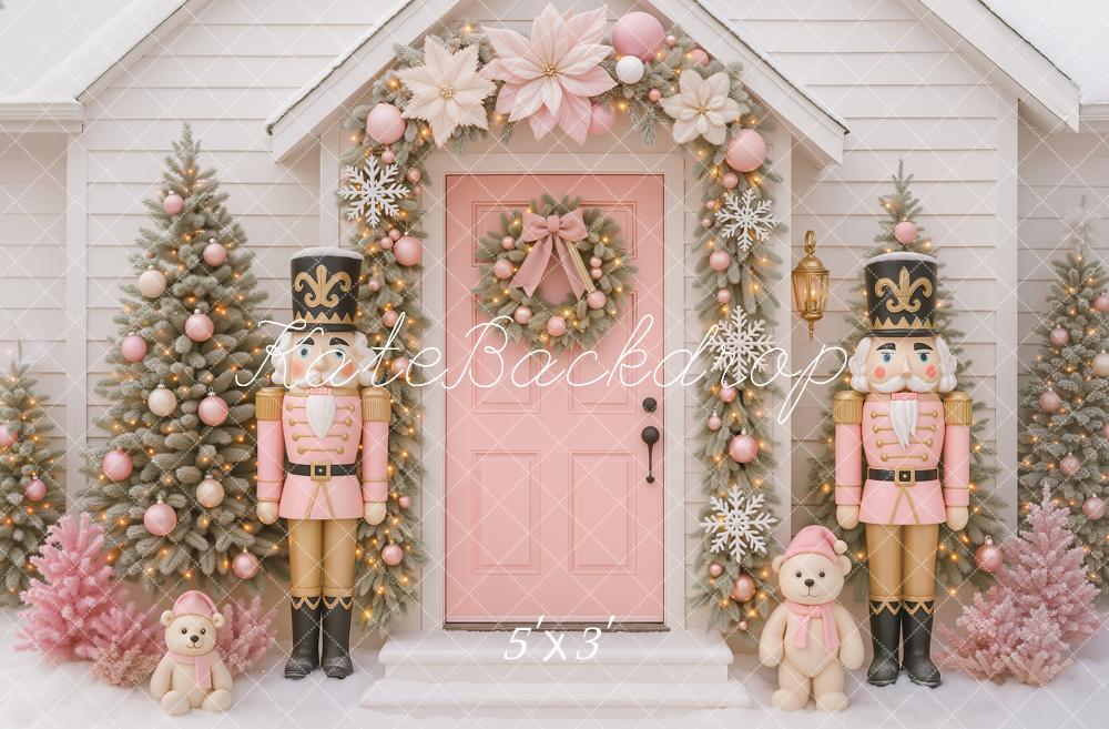 Kate Noël Casse-Noisette Rose Sapins Toile de fond conçue par Ashley Paul