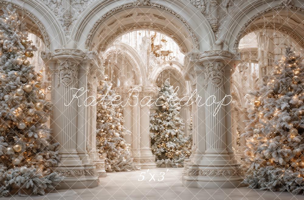 Kate Noël Château Rétro Blanc Arche Toile de fond conçue par Ashley Paul