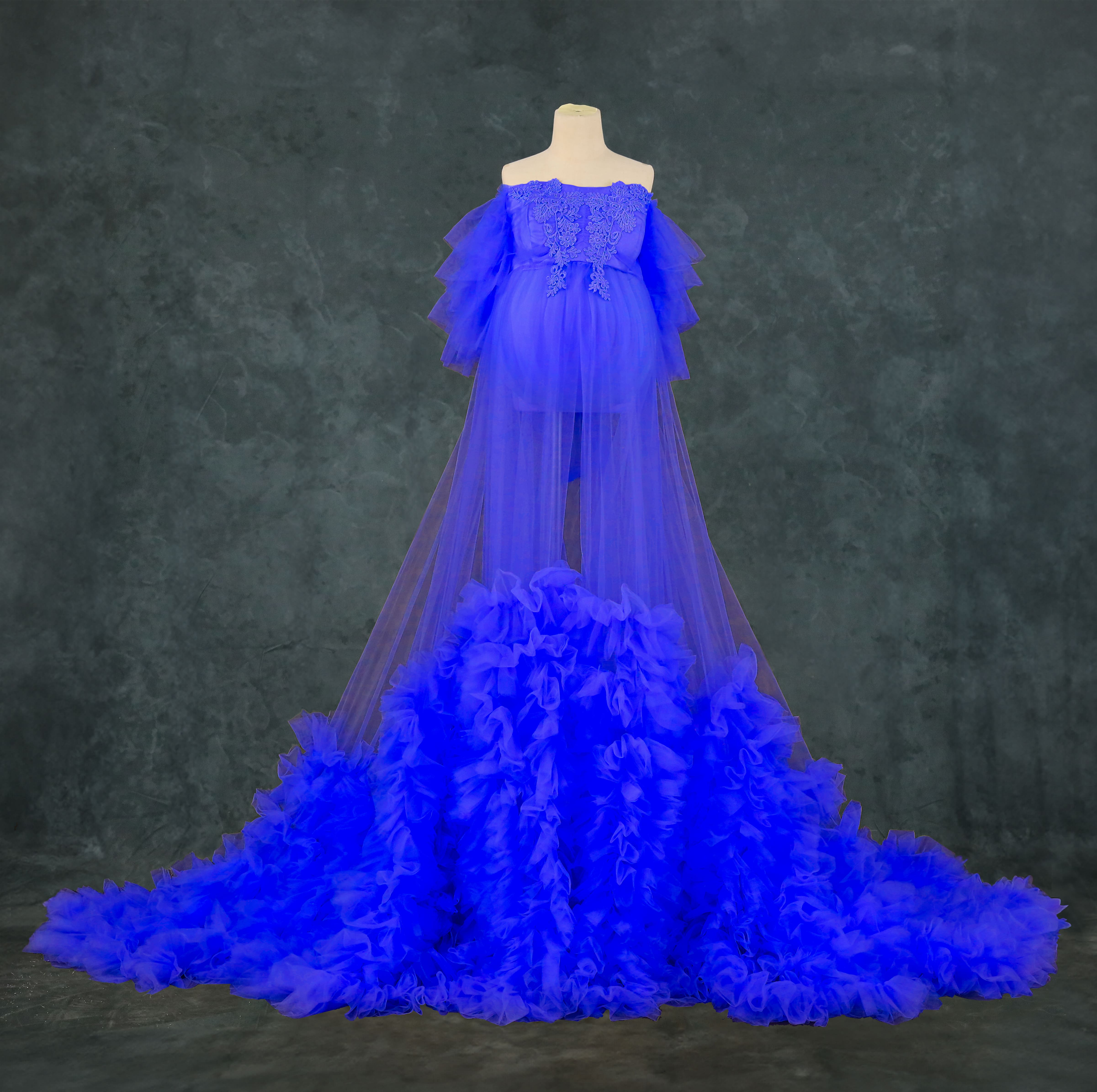 Kate Sans bretelles Maille Longue Robe de Grossesse pour Séance Photo - Kate Backdrop FR
