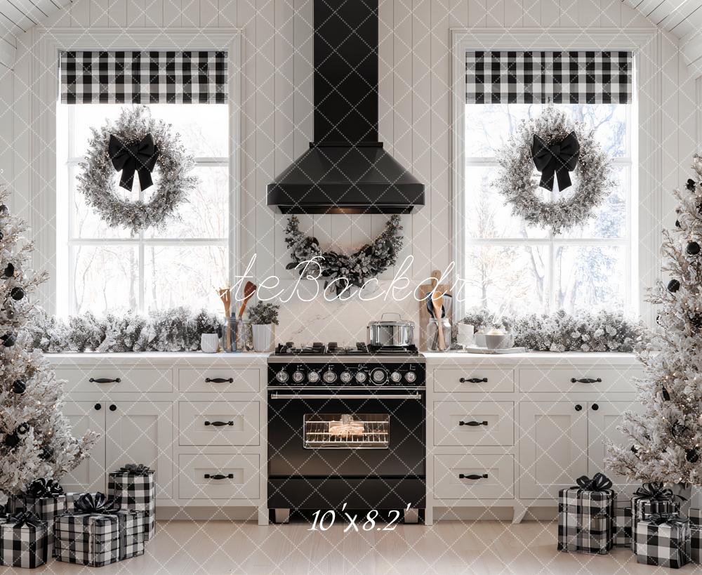 Kate Noël Cuisine Sapins Cadeaux Toile de fond conçue par Ashley Paul