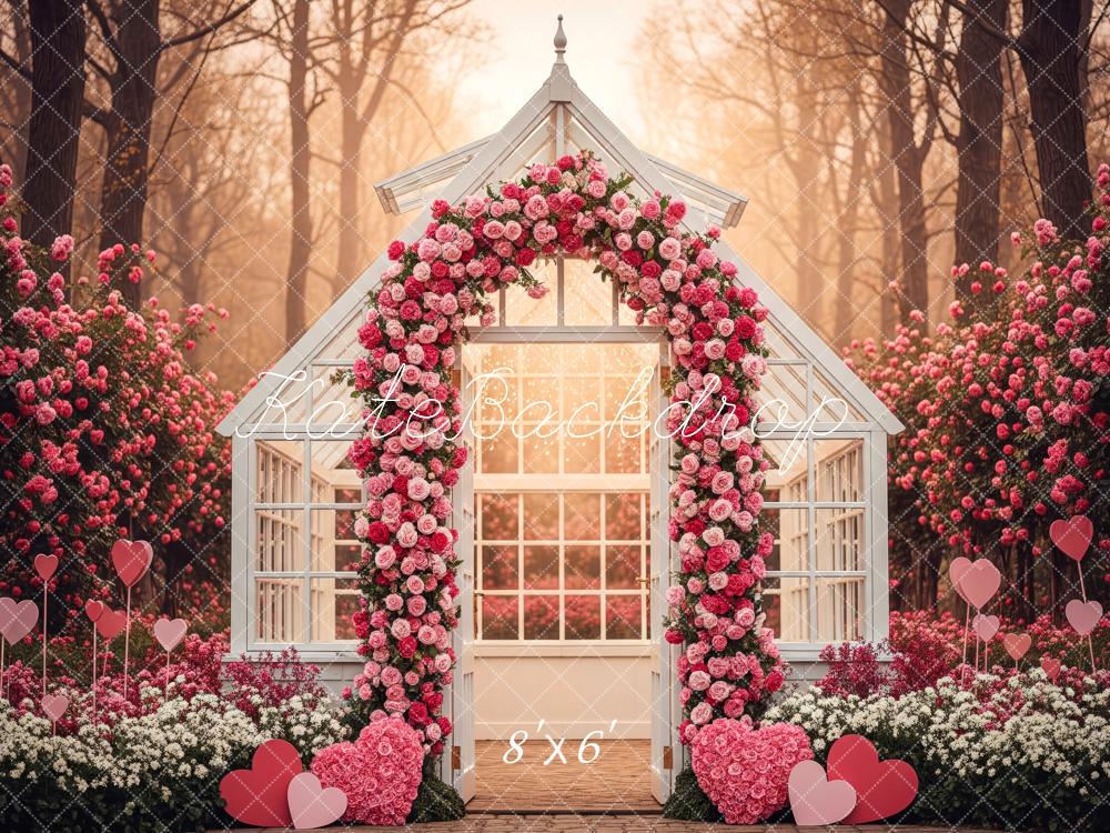 Kate Saint Valentin Arche Fleurs Serre Toile de fond conçue par Patty Roberts