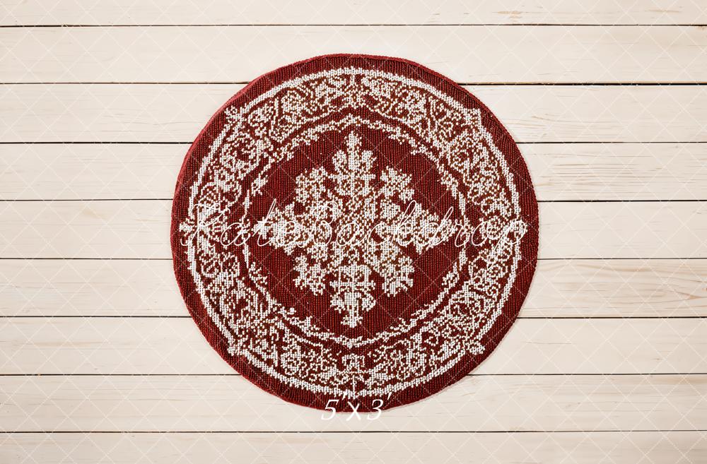 Kate Tapis Rond Motifs Bois Sol Toile de fond conçue par Emetselch - Kate Backdrop FR