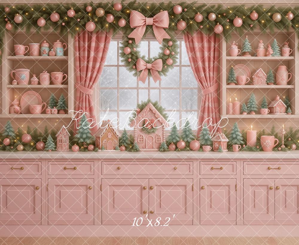 Kate Noël Cuisine Fenêtre Pain d’Épice Toile de fond conçue par Ashley Paul - Kate Backdrop FR