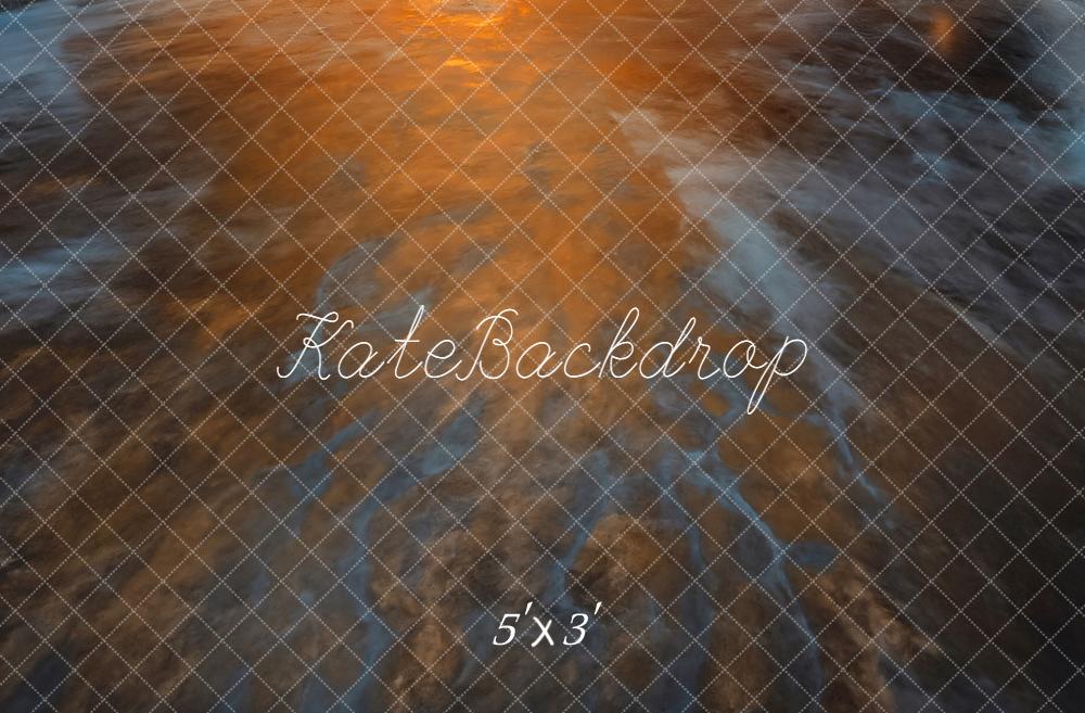 Kate Lumière Reflet Orange Sol Toile de fond conçue par Emetselch - Kate Backdrop FR